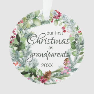 Unsere ersten Weihnachten als Großeltern Pfeffermi Ornament