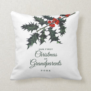 Unsere ersten Weihnachten als Großeltern Vintag H Kissen