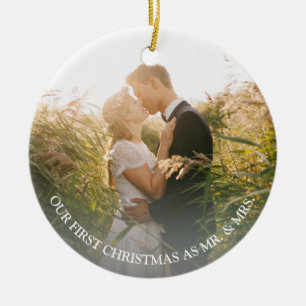 Unsere ersten Weihnachten als Herr. & Mrs. Hochzei Keramik Ornament