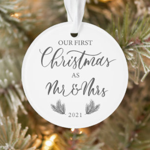 Unsere ersten Weihnachten als Herr. & Mrs. mit Jah Ornament