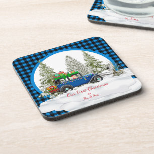 Unsere ersten Weihnachten als Herr. & Mrs. Ornamen Getränkeuntersetzer