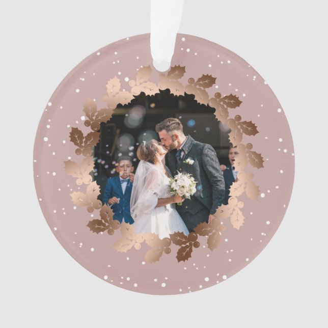 Unsere ersten Weihnachten als Herr. & Mrs. wedding Ornament (Vorderseite)
