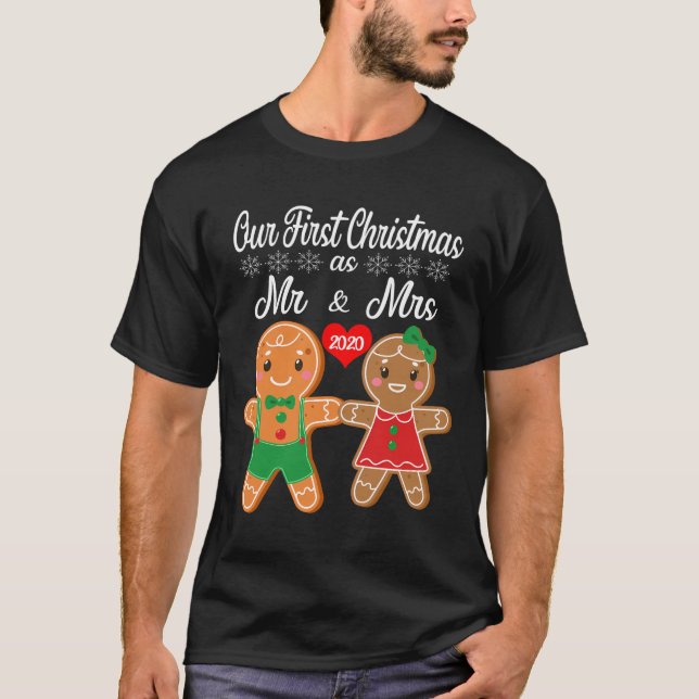 Unsere ersten Weihnachten als Herr und Frau 2020 L T-Shirt (Vorderseite)