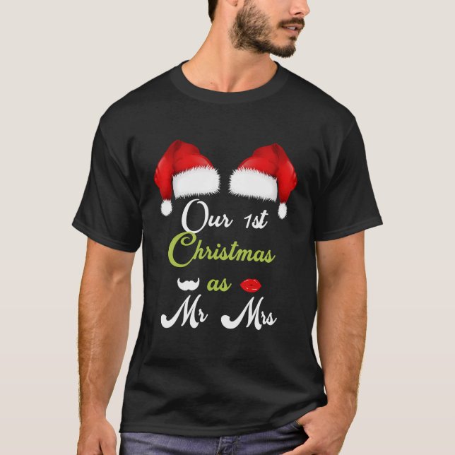 Unsere ersten Weihnachten als Herr und Frau Matchi T-Shirt (Vorderseite)