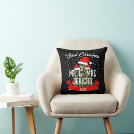 Unsere ersten Weihnachten als Herr und Frau Newlyw Kissen