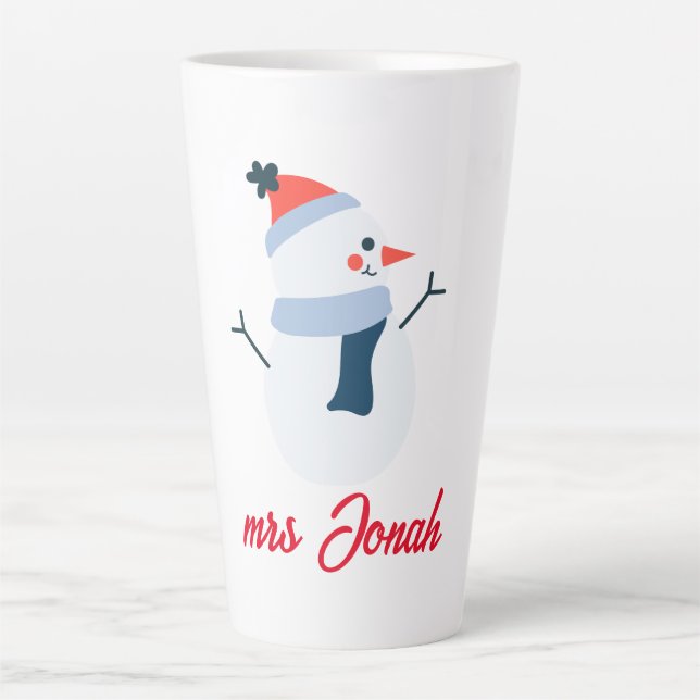 Unsere ersten Weihnachten als Herr und Frau Newlyw Milchtasse (Vorderseite)