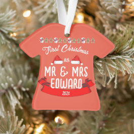 Unsere ersten Weihnachten als Herr und Frau Newlyw Ornament