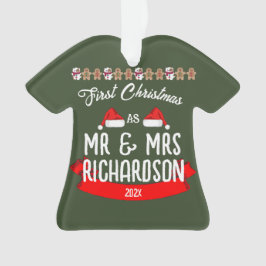 Unsere ersten Weihnachten als Herr und Frau Newlyw Ornament