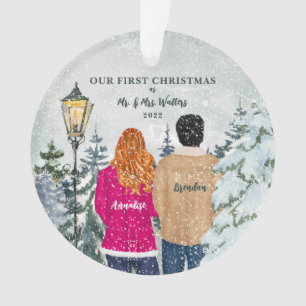 Unsere ersten Weihnachten als Herr und Frau. Ornament