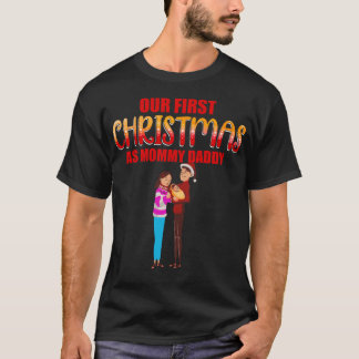 Unsere ersten Weihnachten als Mama und Vater Baby  T-Shirt