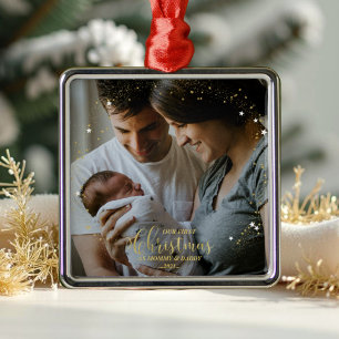 Unsere ersten Weihnachten als Mama und Vater Gilde Ornament Aus Metall