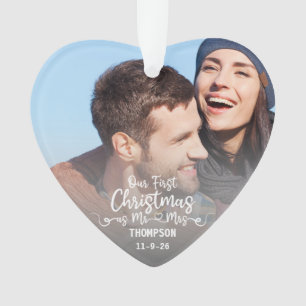 Unsere ersten Weihnachten als Mr. & Mrs. Custom 2  Ornament