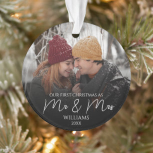 Unsere ersten Weihnachten als Mr. & Mrs. Elegant F Ornament