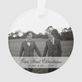 Unsere ersten Weihnachten als Mr. und Mr. Foto Gay Ornament