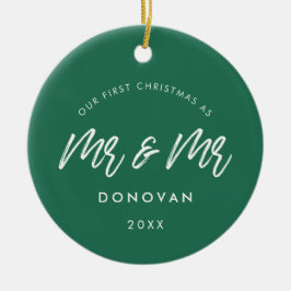 Unsere ersten Weihnachten als Mr. und Mr. Modern G Keramik Ornament