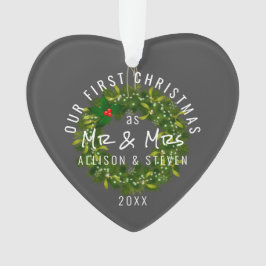 Unsere ersten Weihnachten als Mr. und Mrs. Husband Ornament