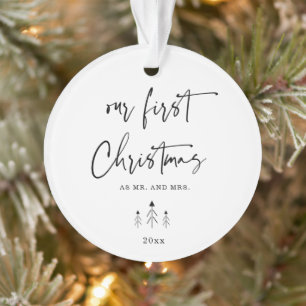 Unsere ersten Weihnachten als Mr. und Mrs. Newlywe Ornament