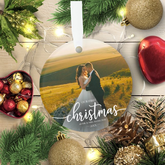 Unsere ersten Weihnachten als Mr. und Mrs. Simple  Ornament (Von Creator hochgeladen)