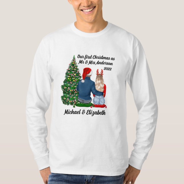 Unsere ersten Weihnachten als Verheiratetes Paar M T-Shirt (Vorderseite)