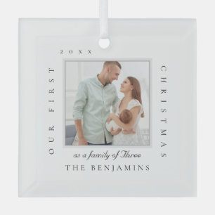 Unsere ersten Weihnachten als Weihnachtsfamilie im Ornament Aus Glas