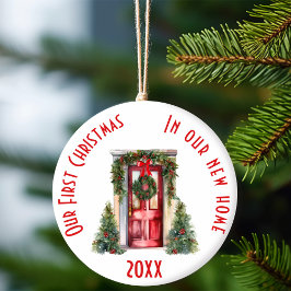 Unsere ersten Weihnachten auf unserer neuen Zuhaus Keramik Ornament