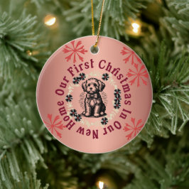 Unsere ersten Weihnachten auf unserer neuen Zuhaus Keramik Ornament