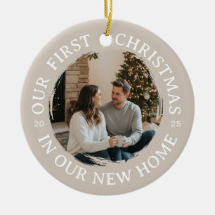 Unsere ersten Weihnachten auf unserer neuen Zuhaus Keramik Ornament