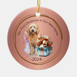 Unsere ersten Weihnachten auf unserer neuen Zuhaus Keramik Ornament