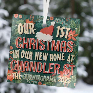 Unsere ersten Weihnachten auf unserer neuen Zuhaus Ornament Aus Glas