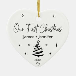Unsere ersten Weihnachten für ein paar Individuell Keramik Ornament