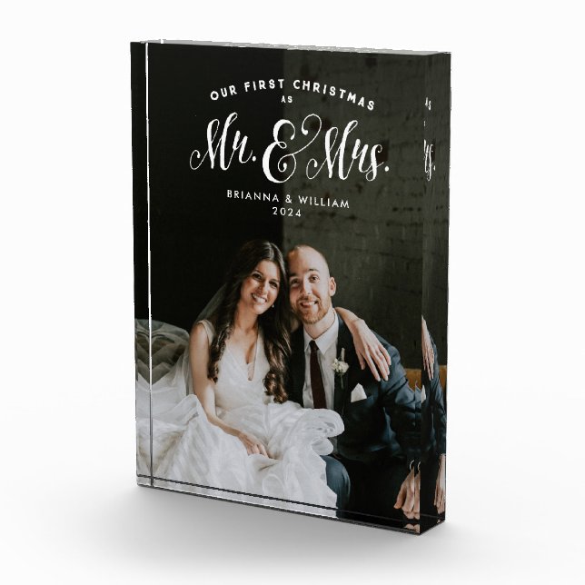 Unsere ersten Weihnachten haben Frau und Foto Blo  (Rechts)