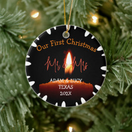 Unsere ersten Weihnachten Herr und Frau frisch ver Keramik Ornament