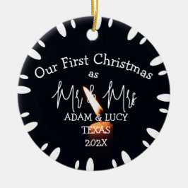 Unsere ersten Weihnachten Herr und Frau frisch ver Keramik Ornament