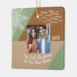 Unsere ersten Weihnachten in unserem neuen Zuhause Keramikornament