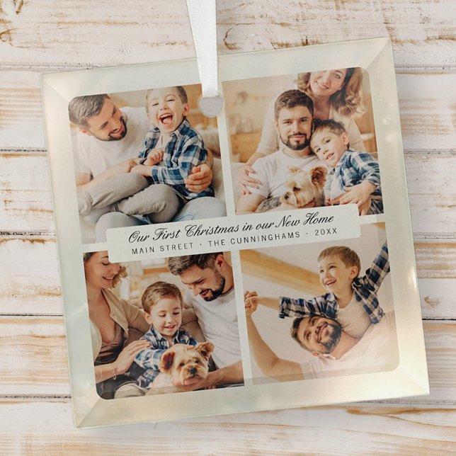 Unsere ersten Weihnachten in unserem neuen Zuhause Ornament Aus Glas (Von Creator hochgeladen)