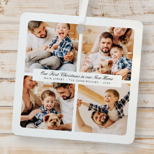 Unsere ersten Weihnachten in unserem neuen Zuhause Ornament Aus Metall