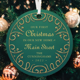 Unsere ersten Weihnachten in unseren neuen Zuhause Ornament Aus Metall