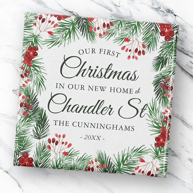 Unsere ersten Weihnachten in unserer neuen Zuhause Magnet (Von Creator hochgeladen)