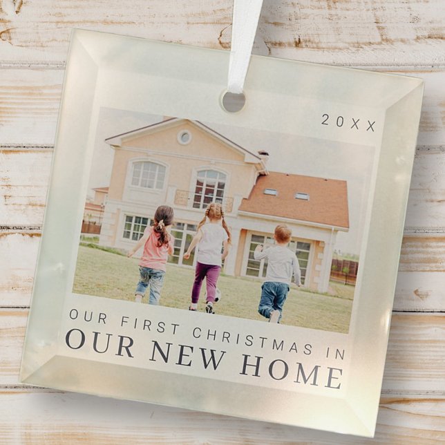 Unsere ersten Weihnachten in unserer neuen Zuhause Ornament Aus Glas (Von Creator hochgeladen)