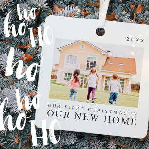 Unsere ersten Weihnachten in unserer neuen Zuhause Ornament Aus Metall