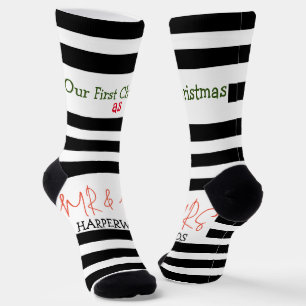 Unsere ersten Weihnachten Mr. und Mrs. /Couple neu Socken