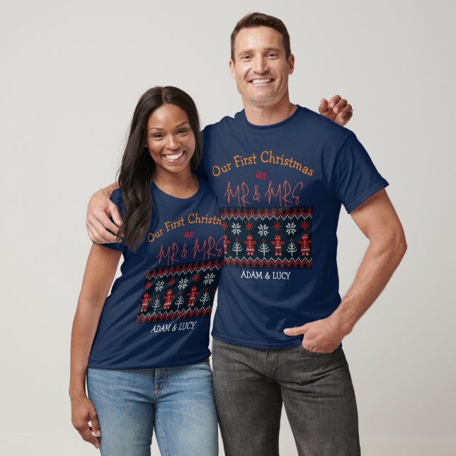 Unsere ersten Weihnachten Mr. und Mrs. /Couple neu T-Shirt (Unisex)
