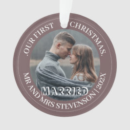 Unsere ersten Weihnachten Mr. und Mrs. frisch verm Ornament