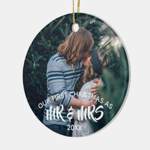 Unsere ersten Weihnachten Personalisiert Keramik Ornament
