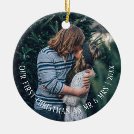 Unsere ersten Weihnachten Personalisiert Keramikornament