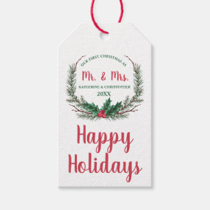 Unsere ersten Weihnachten Verheiratet Herr Mistl Geschenkanhänger