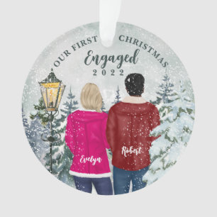 Unsere ersten Weihnachten Verlobt Ornament