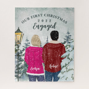 Unsere ersten Weihnachten Verlobt Puzzle
