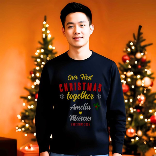 Unsere ersten Weihnachten zusammen Schneeflocken s T-Shirt (Von Creator hochgeladen)