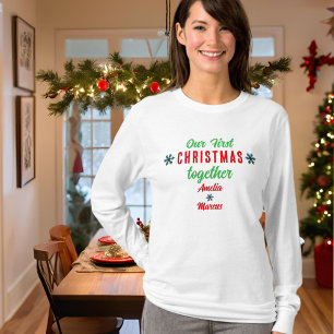 Unsere ersten Weihnachten zusammen Schneeflocken T-Shirt